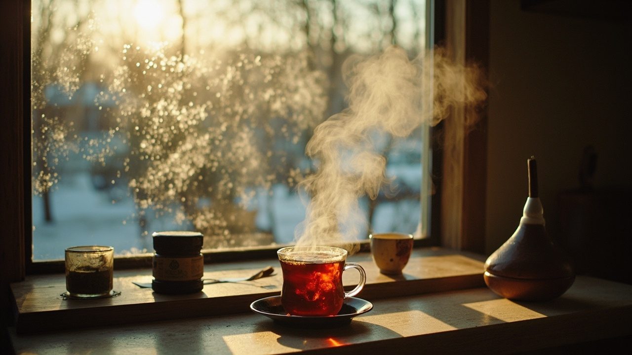 Kratom tea and powder in a Edmonton-inspired setting