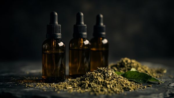 Kratom powder and botanicals — editorial image for a Kratom Genie review