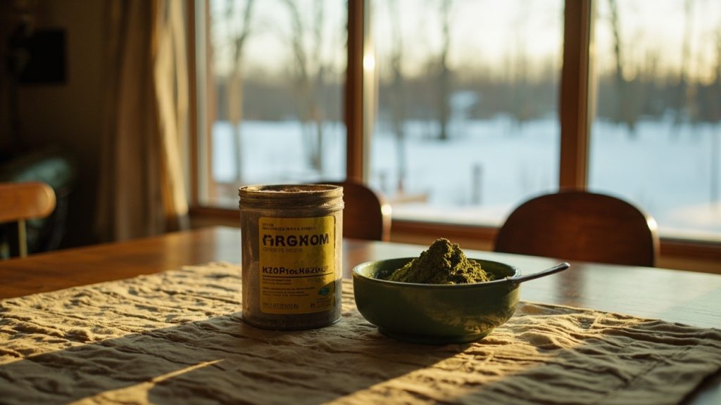 Kratom tea and powder in a Regina-inspired setting — Kratom Active delivers across Regina