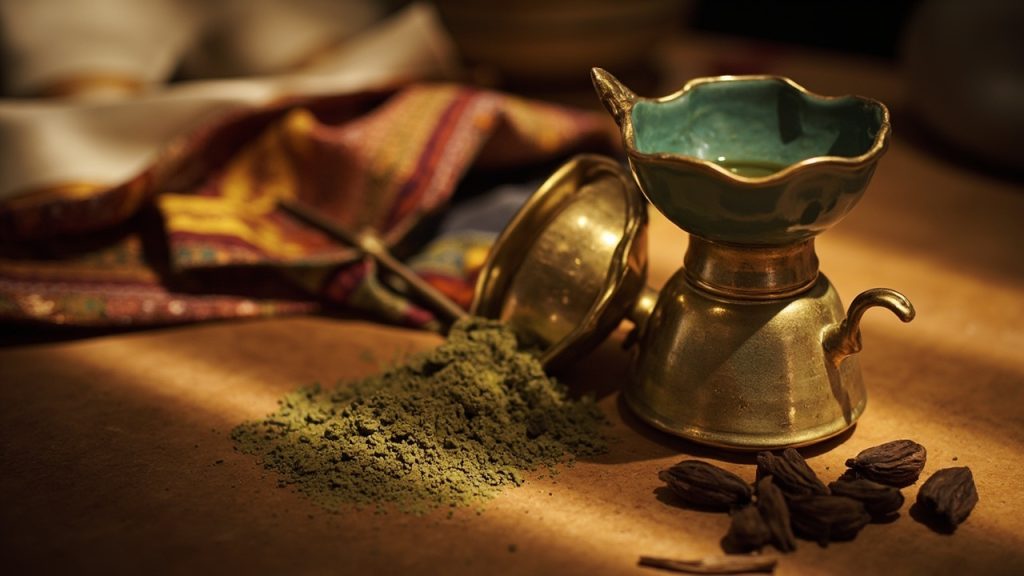 Kratom tea and powder in a Surrey-inspired setting — Kratom Active delivers across Surrey