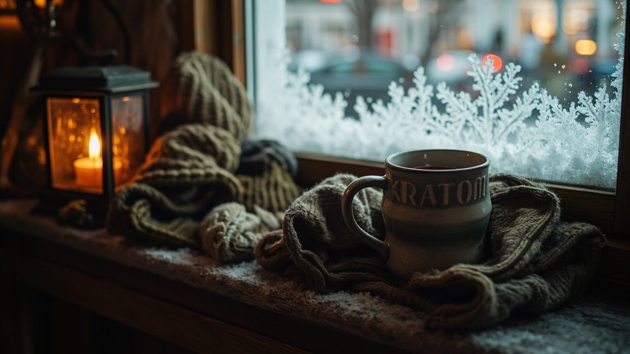 Kratom tea and powder in a Winnipeg-inspired setting